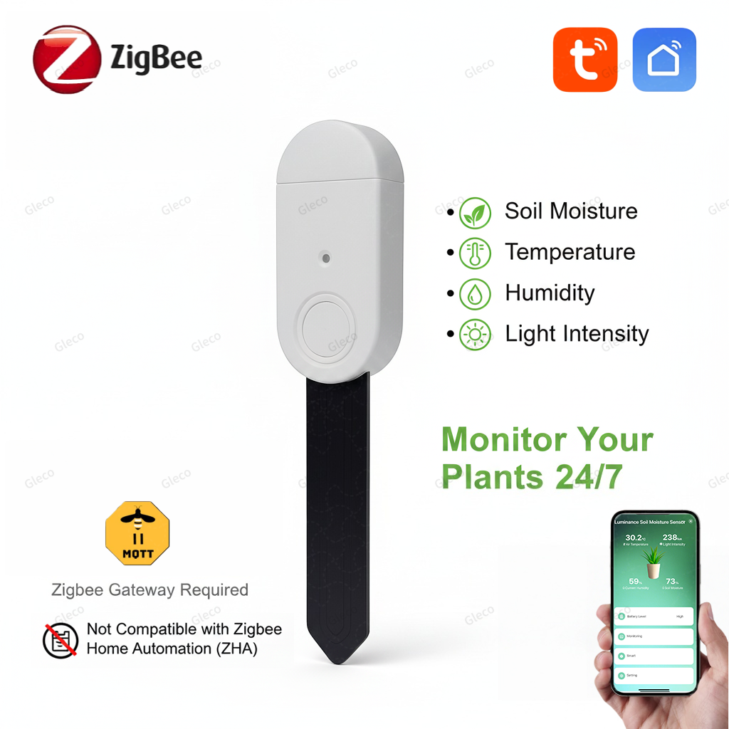 Smart Zigbee Garden Light - Zigbee Soil Sensor Garden Plant Moisture