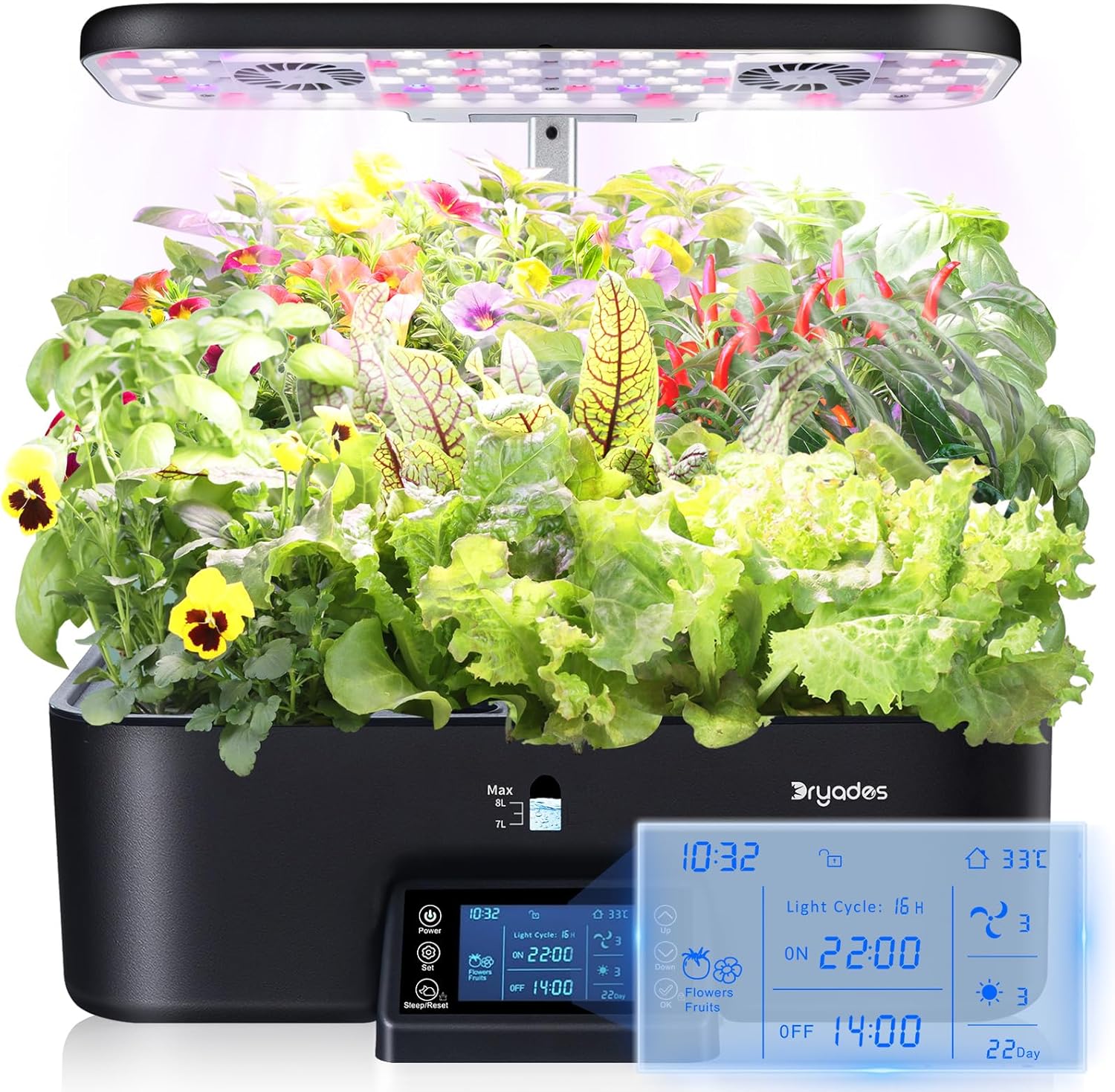 Smart Garden Lighting System - 17 Pods Hydroponic Growing System with