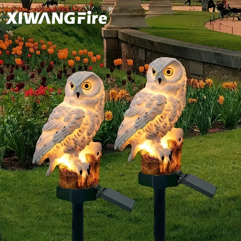 Smart Garden Lighting System - Solar Owl Statue Garden Light LED