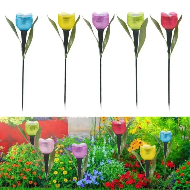 Smart Garden Lighting System - 1Pcs Garden Tulip Flower Shape LED