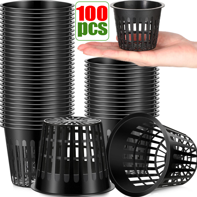 Smart Garden Plastic Cups - 100/25x Hydroponic Pot Net Cups Garden