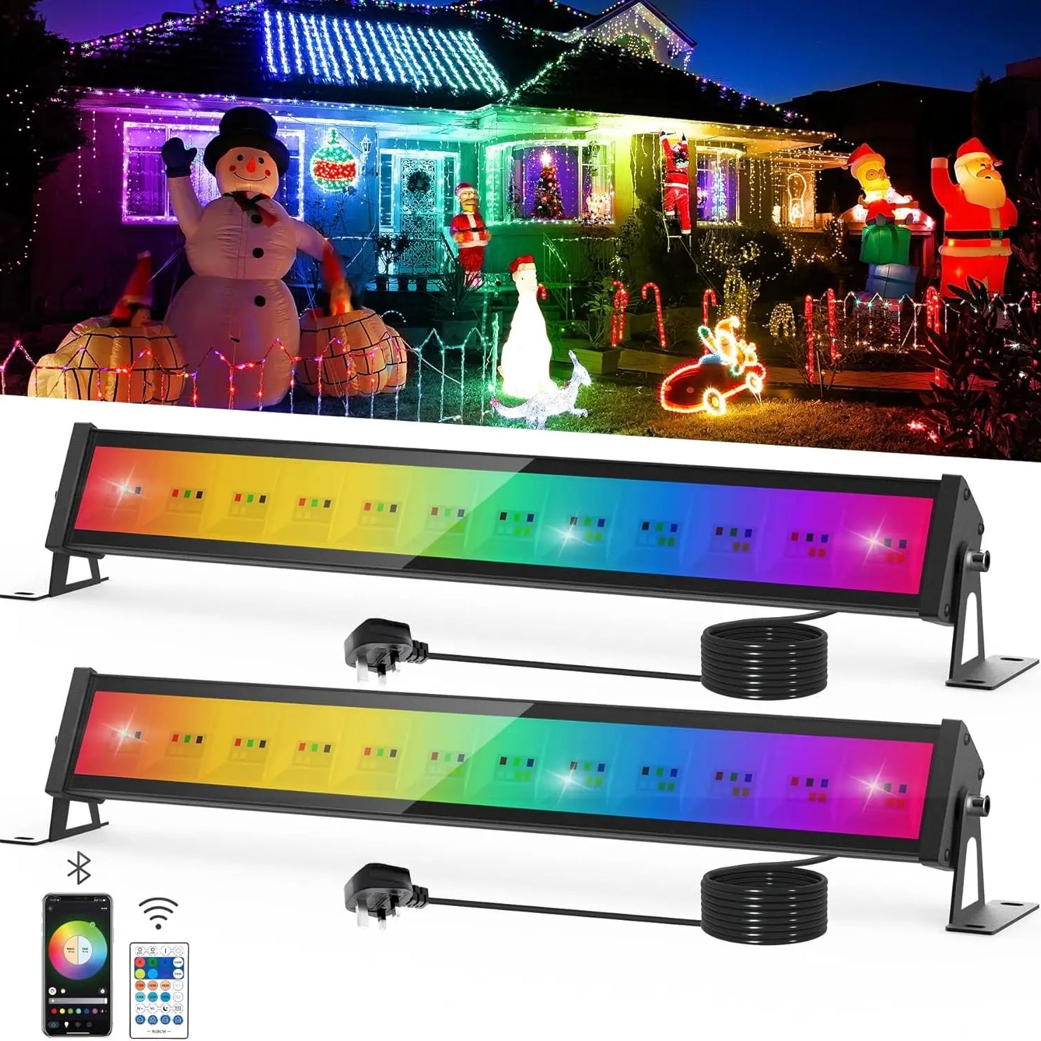 50W RGB LED Floodlight Bar Wit - Smart Garden Uk ulasan dan harga
