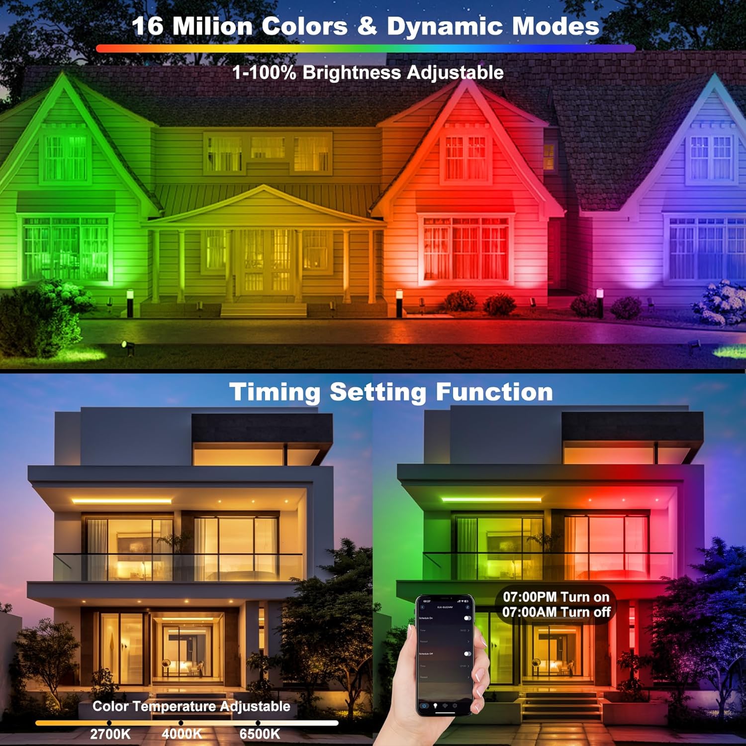 50W RGB LED Floodlight Bar Wit - Smart Garden Uk ulasan dan harga