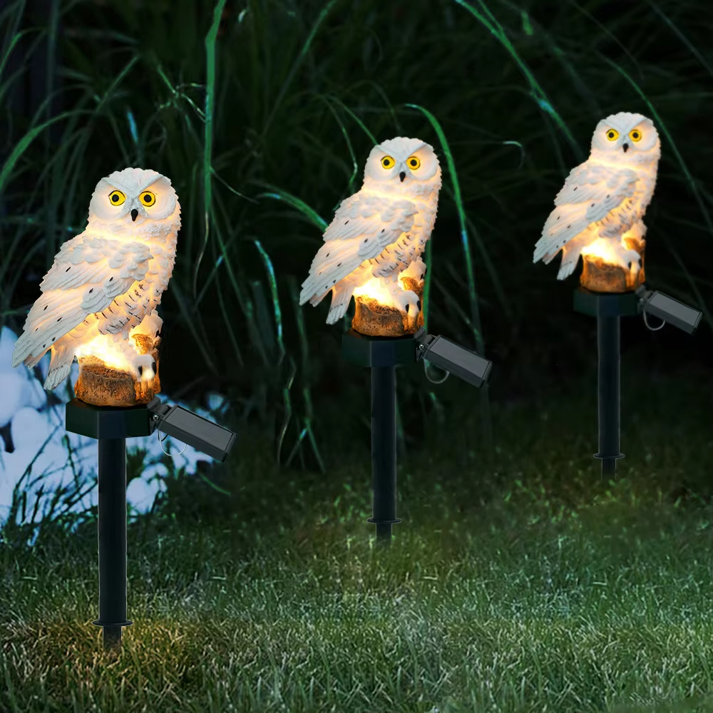 Solar light owl animal sculptu - Smart Garden Lighting System ulasan dan harga