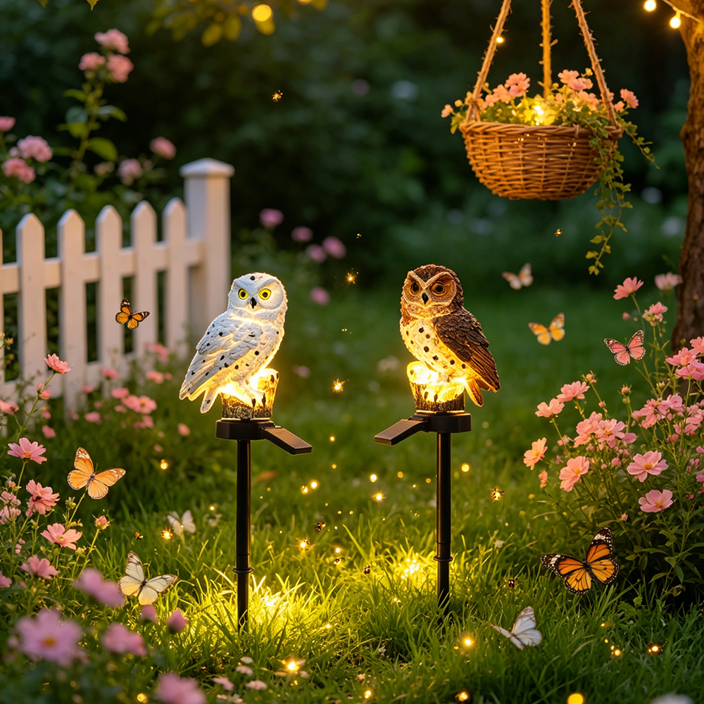 Owl Solar Light, Resin Owl Gro - Smart Garden Lighting System ulasan dan harga