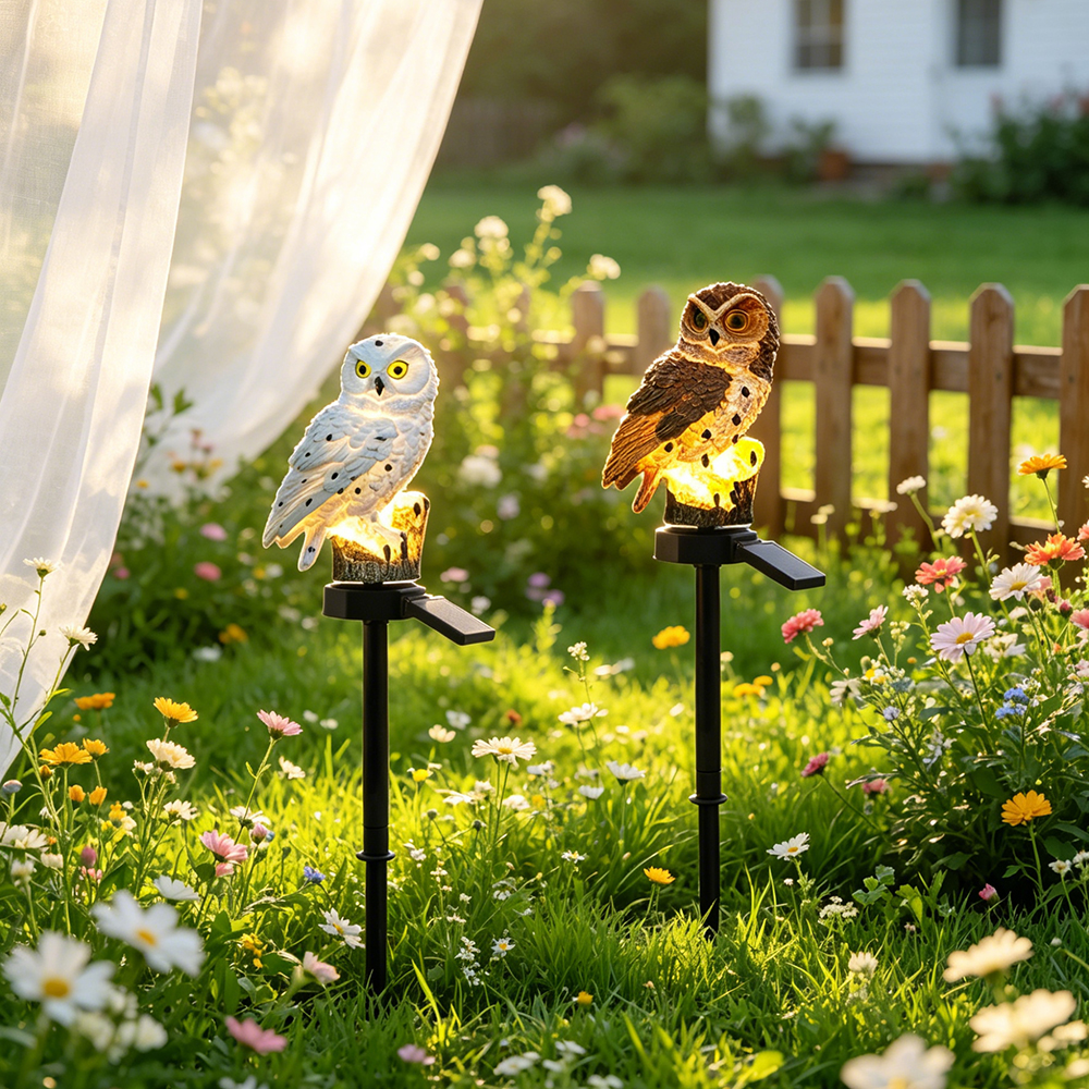 Owl Solar Light, Resin Owl Gro - Smart Garden Lighting System ulasan dan harga
