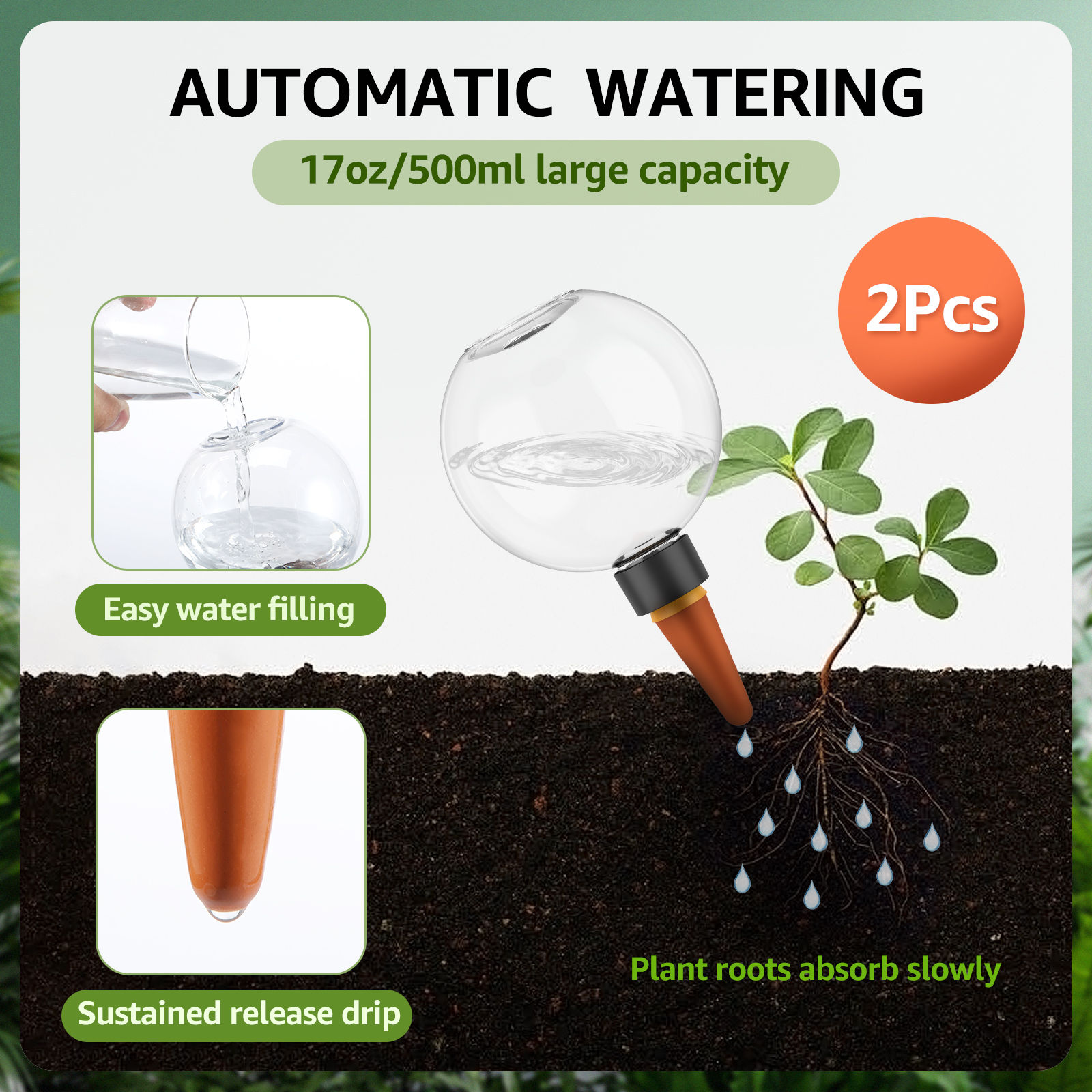 2/4Pcs 500ML Automatic Drip Ir - Smart Garden Project ulasan dan harga