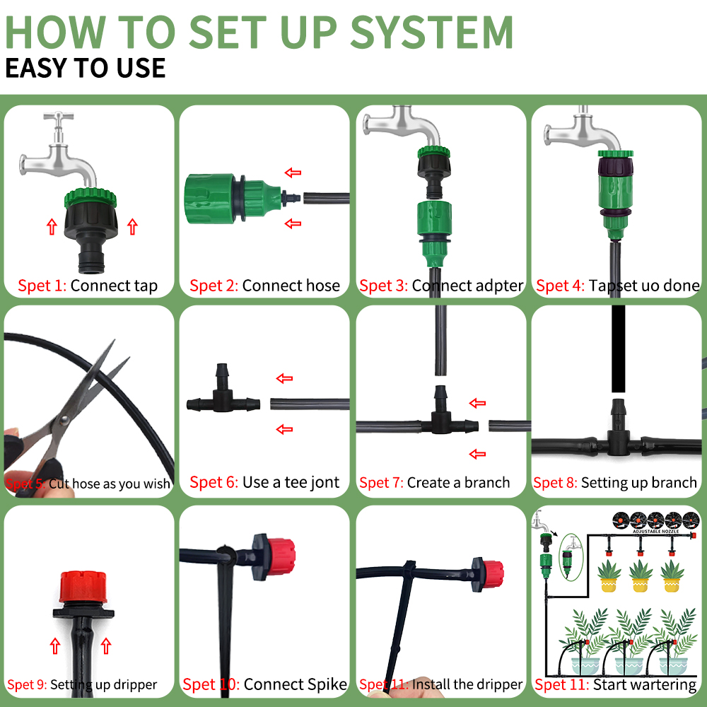 Micro Drip Irrigation System P - Smart Garden Project ulasan dan harga