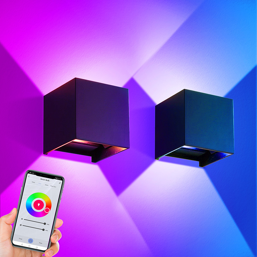 12W LED Outdoor Wall Light RGB - Smart Zigbee Garden Light ulasan dan harga