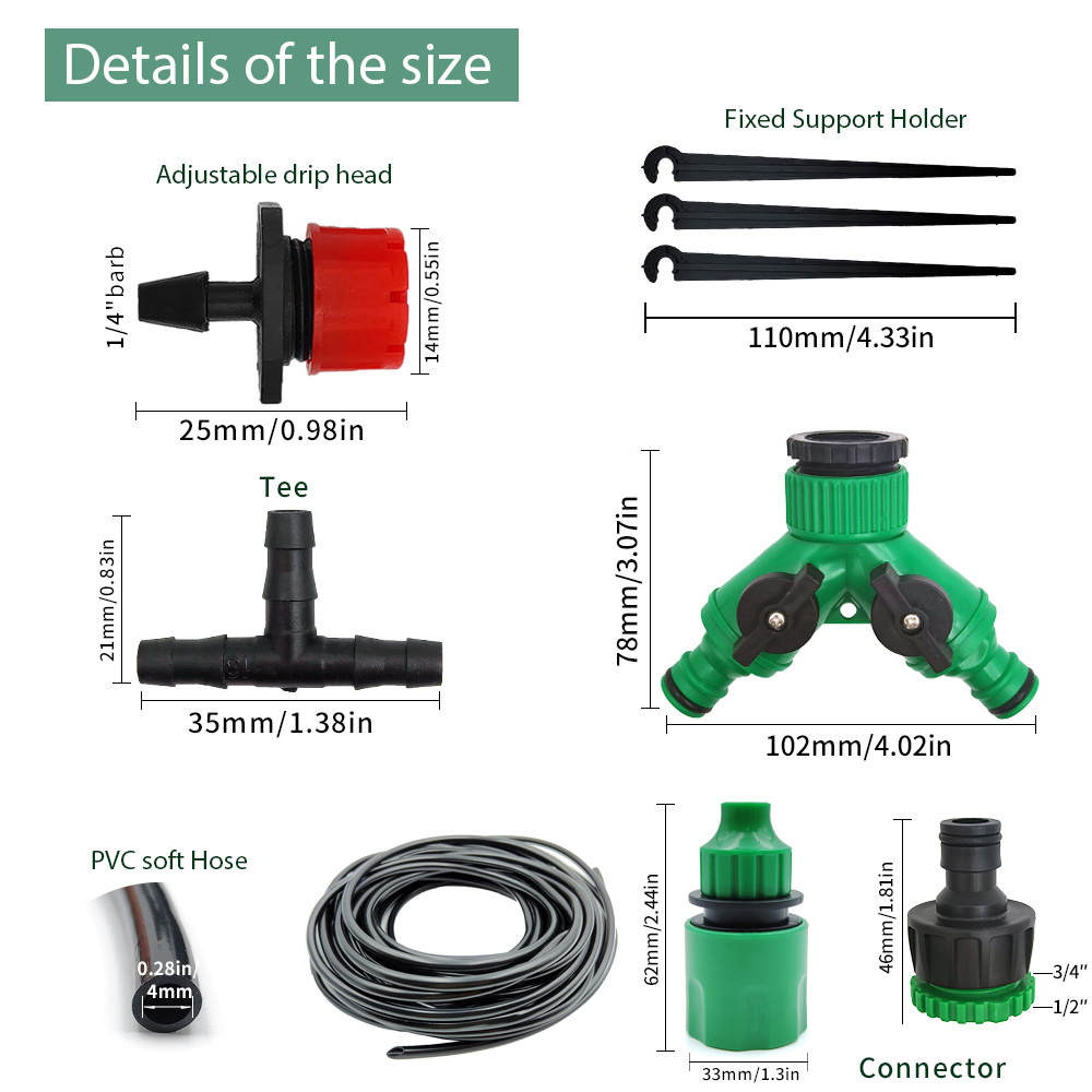 Greenhouse 15M-30M DIY Drip Ir - Smart Garden Project ulasan dan harga