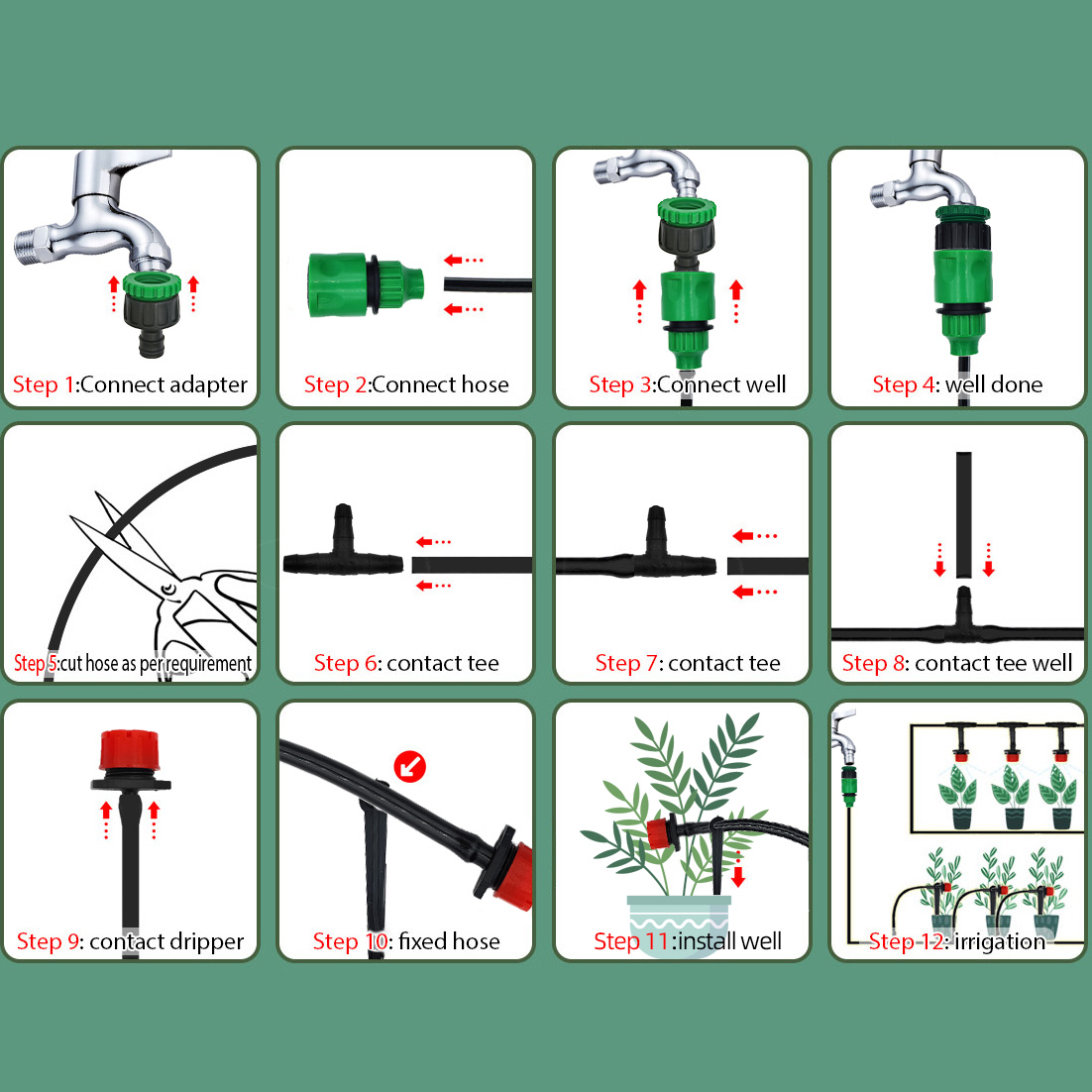 Greenhouse 15M-30M DIY Drip Ir - Smart Garden Project ulasan dan harga