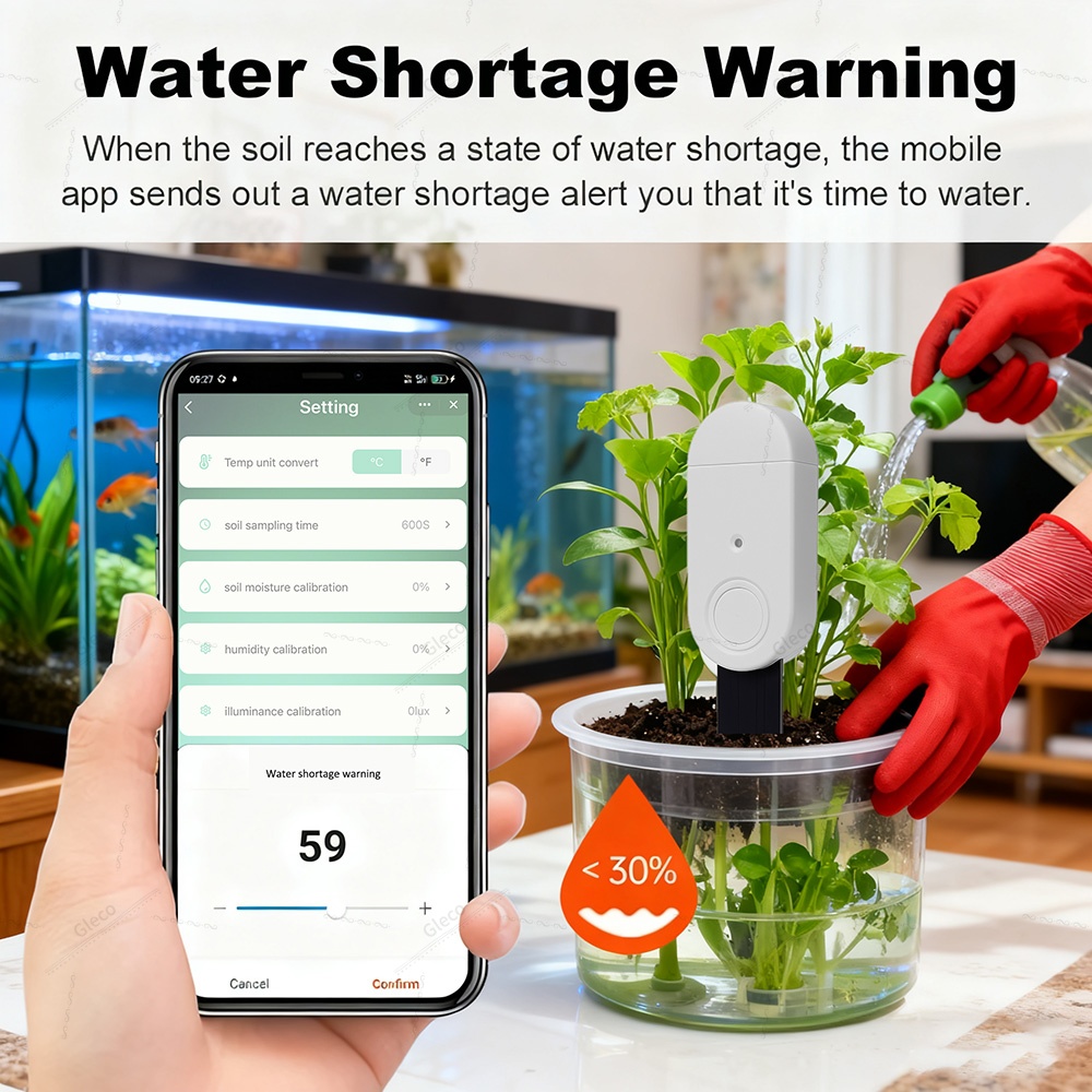 4in1 Zigbee Soil Moisture Temp - Smart Zigbee Garden Light ulasan dan harga