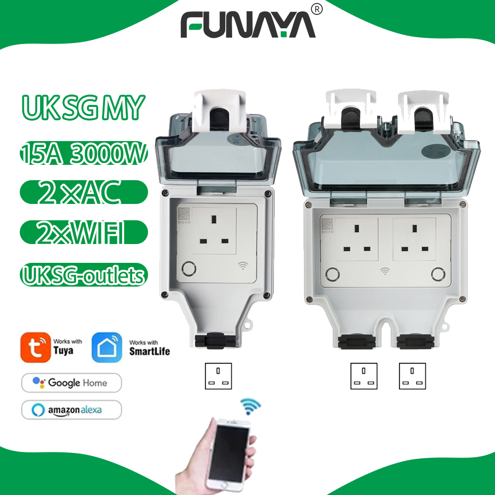 Tuya WIFI Smart Outdoor Socket - Smart Garden Uk ulasan dan harga