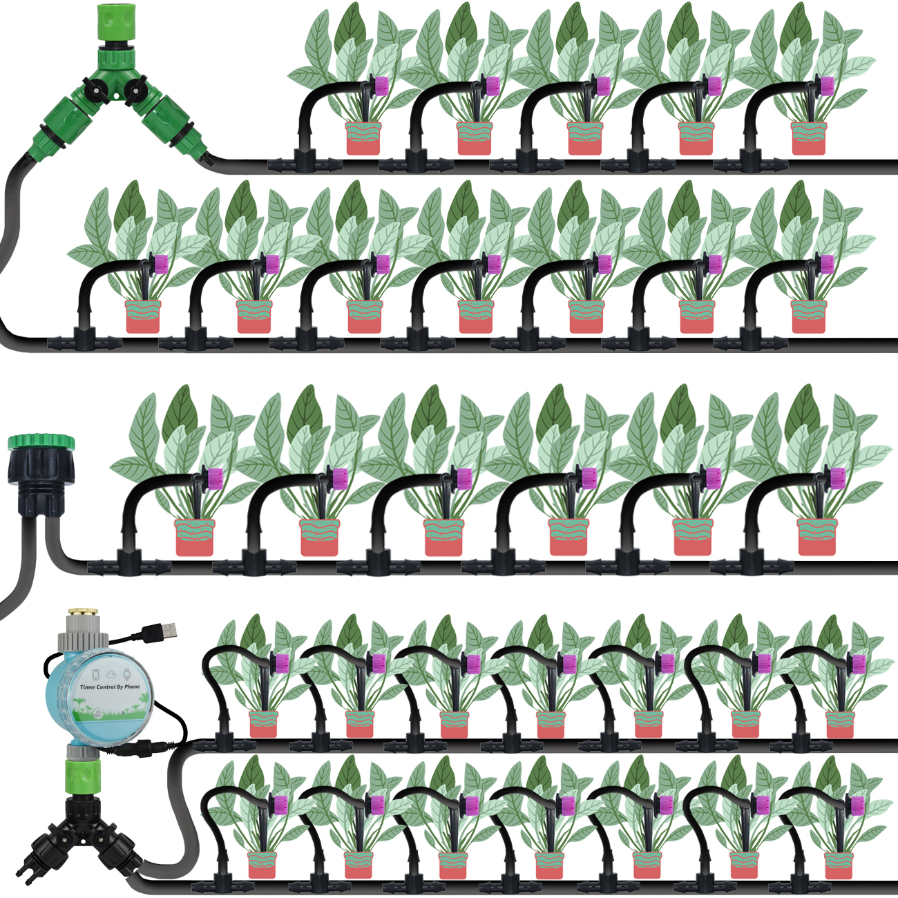 KESLA 5-50M Drip Irrigation Au - Smart Garden Project ulasan dan harga