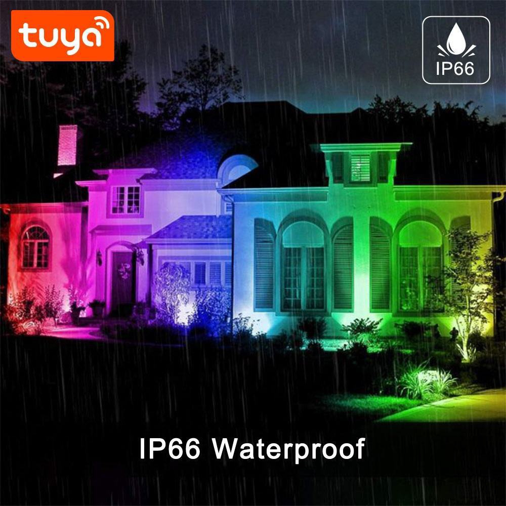 Tuya LED Smart Floodlight RGB  - Smart Zigbee Garden Light ulasan dan harga