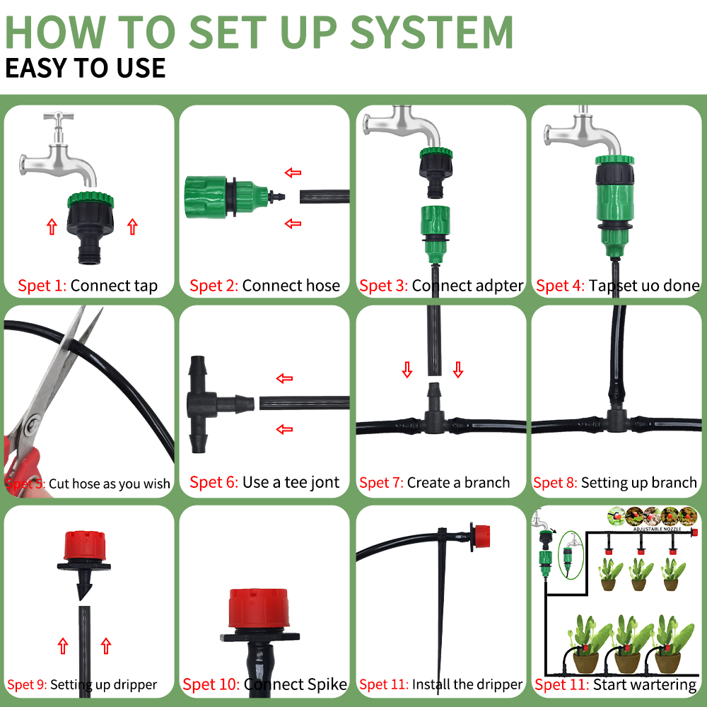 Micro Drip Irrigation System P - Smart Garden Project ulasan dan harga